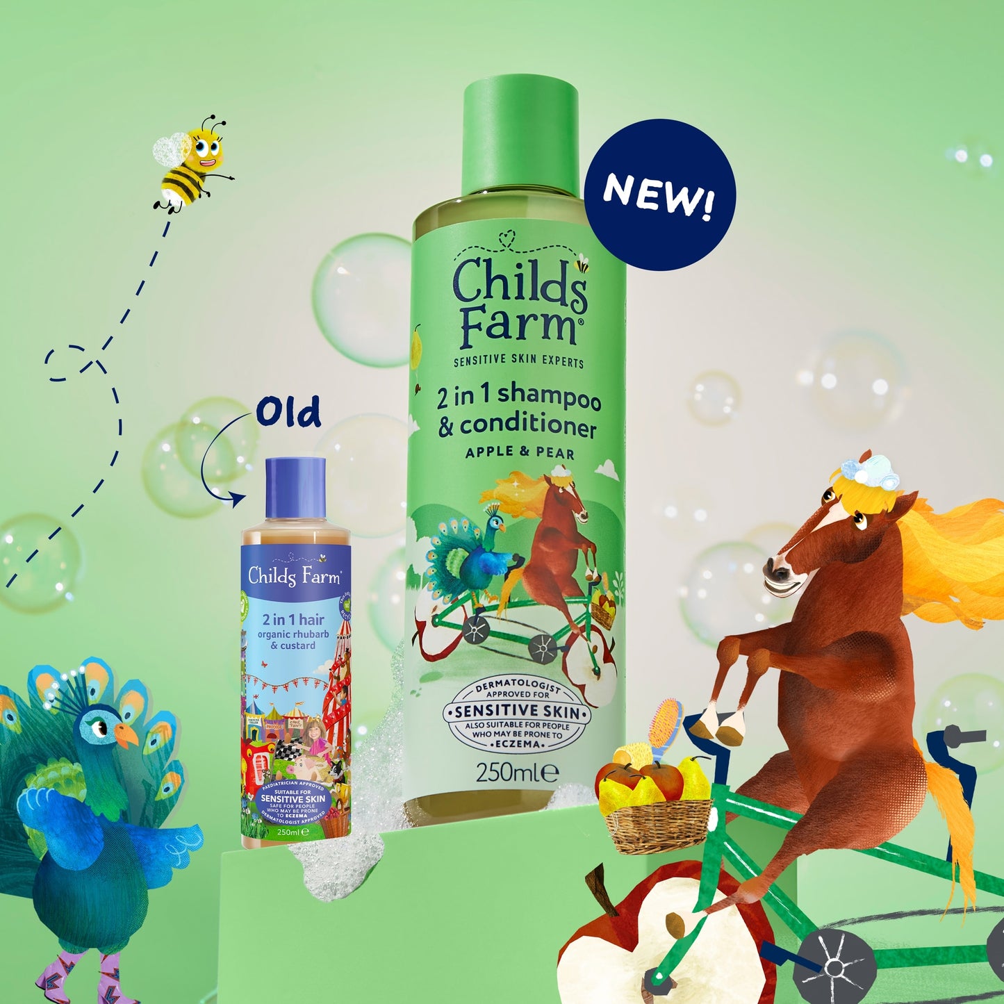 Childs Farm 2 in1 Shampoo & Conditioner Apple & Pear 250ml — image 2
