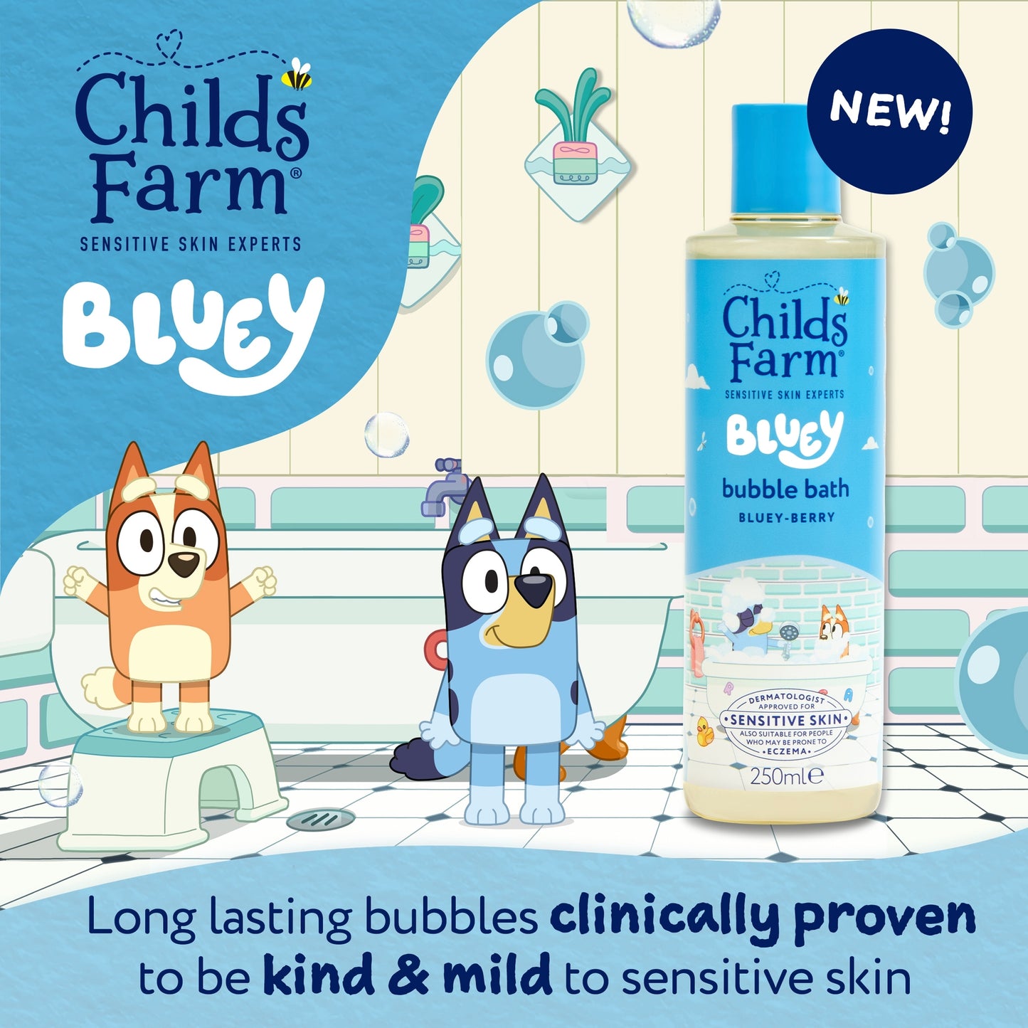 Childs Farm and Bluey, Bubble Bath, Bluey-Berry, 250ml — image 2