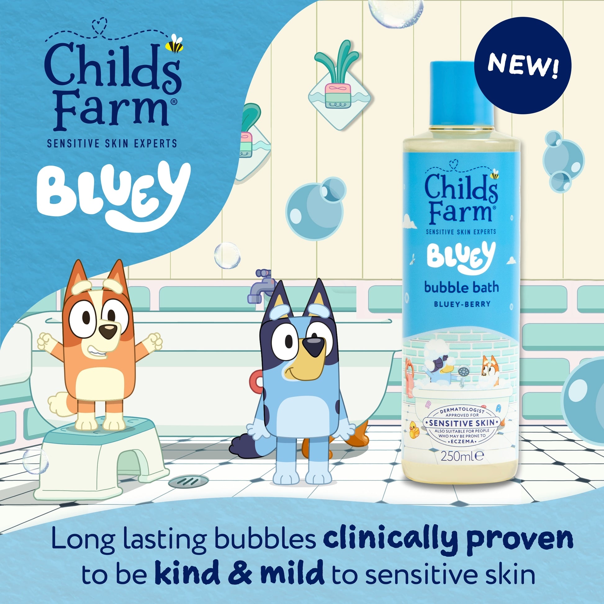 Childs Farm and Bluey, Bubble Bath, Bluey-Berry, 250ml — image 2