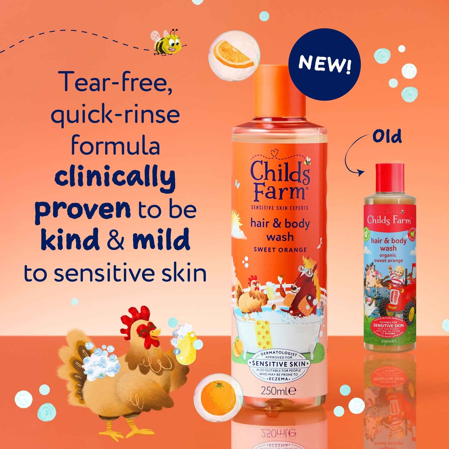 Childs Farm Hair & Body Wash - Sweet Orange 250ml