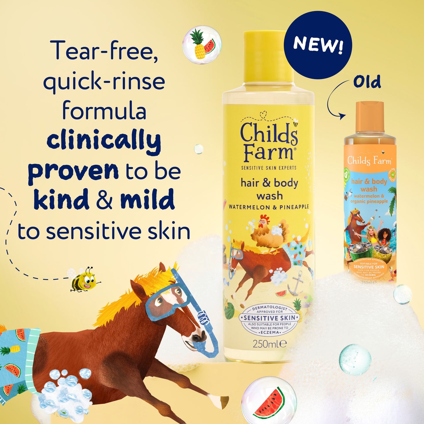 Childs Farm Hair & Body Wash - Watermelon & Pineapple 250ml — image 2