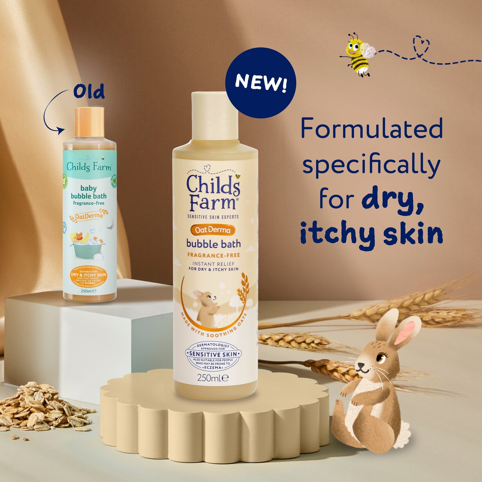 Childs Farm OatDerma Bubble Bath Fragrance-Free 250ml — image 2