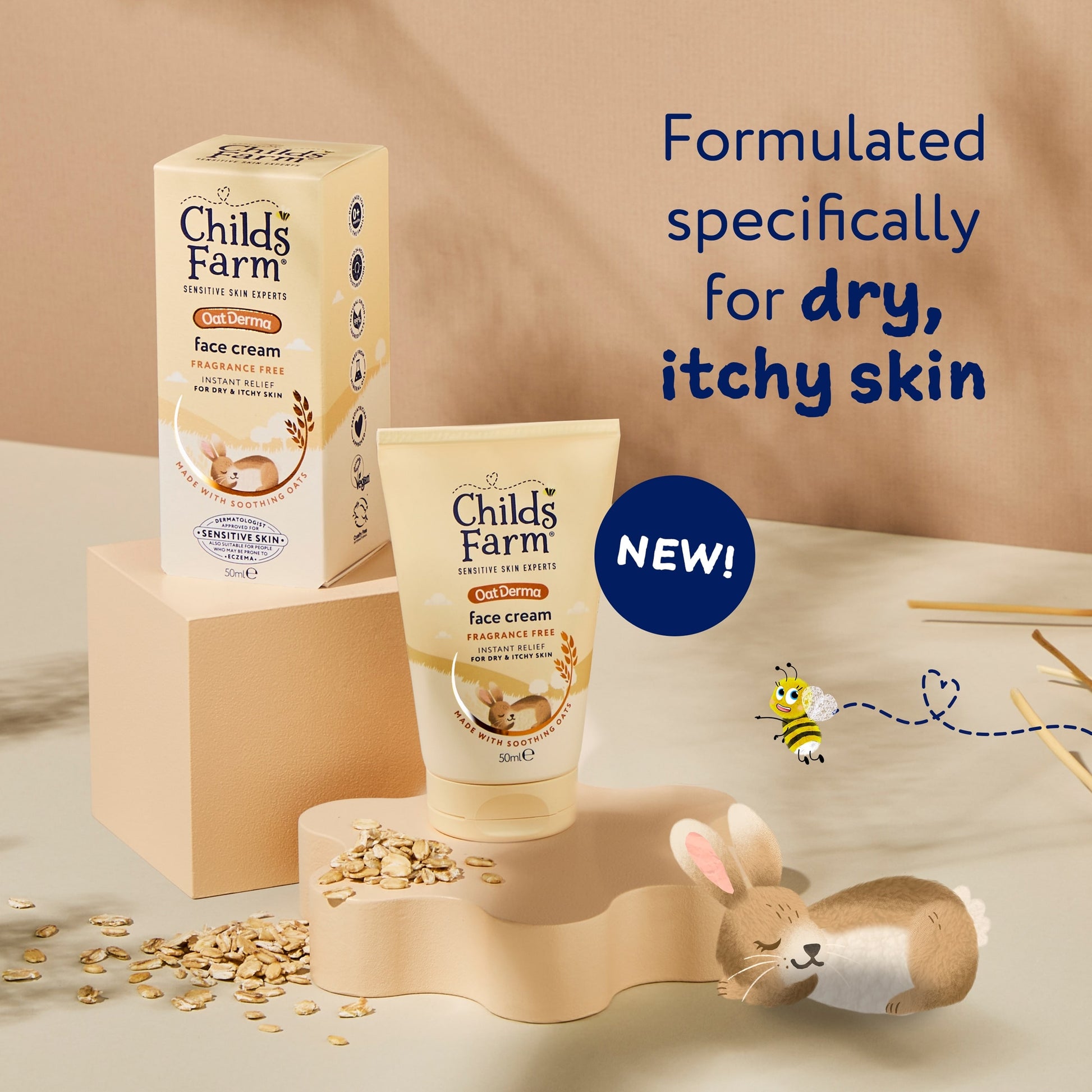 Childs Farm OatDerma Face Cream Fragrance Free 50ml — image 2