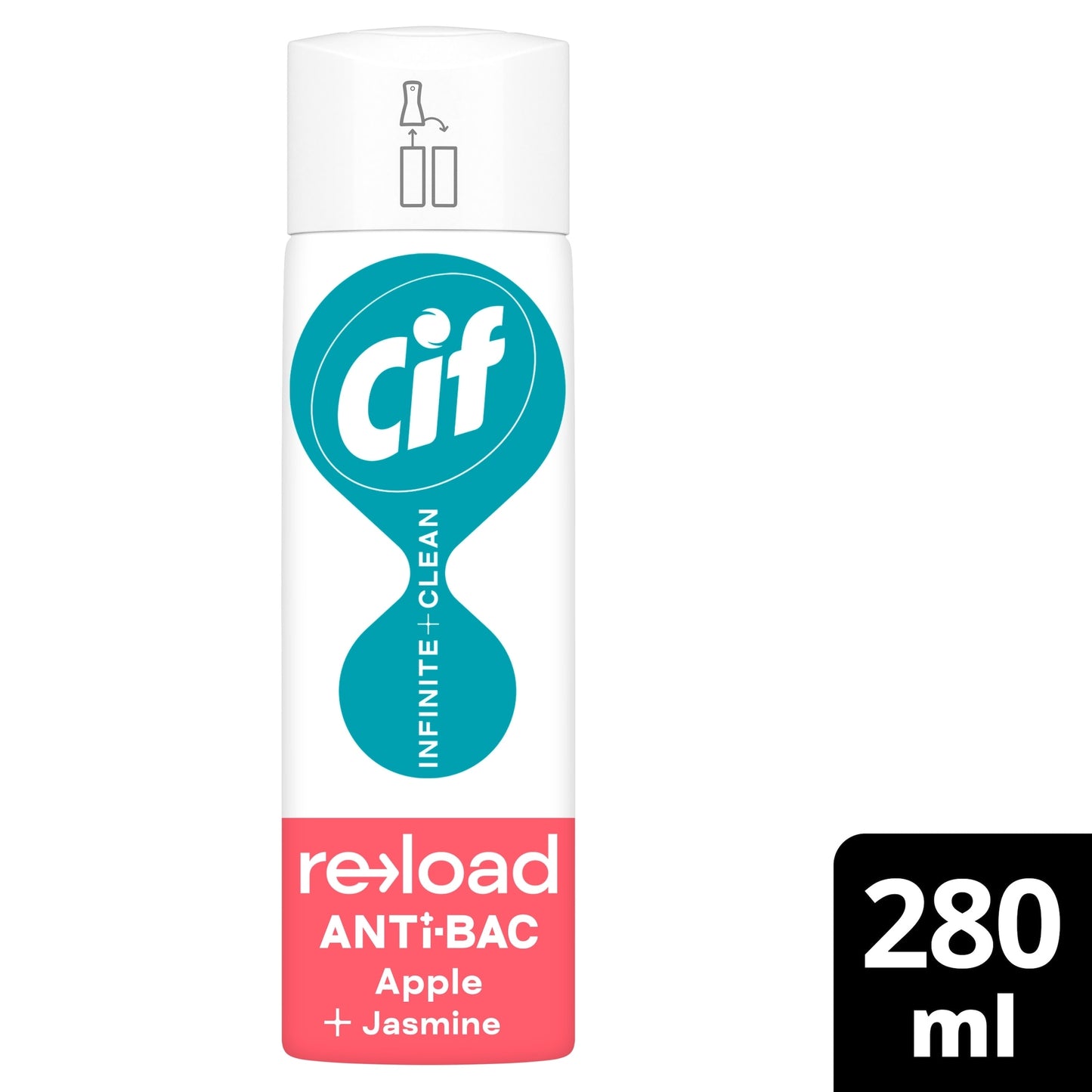 Cif Infinite Clean Antibacterial Cleaner Refill Apple & Jasmine 280 ml — image 1
