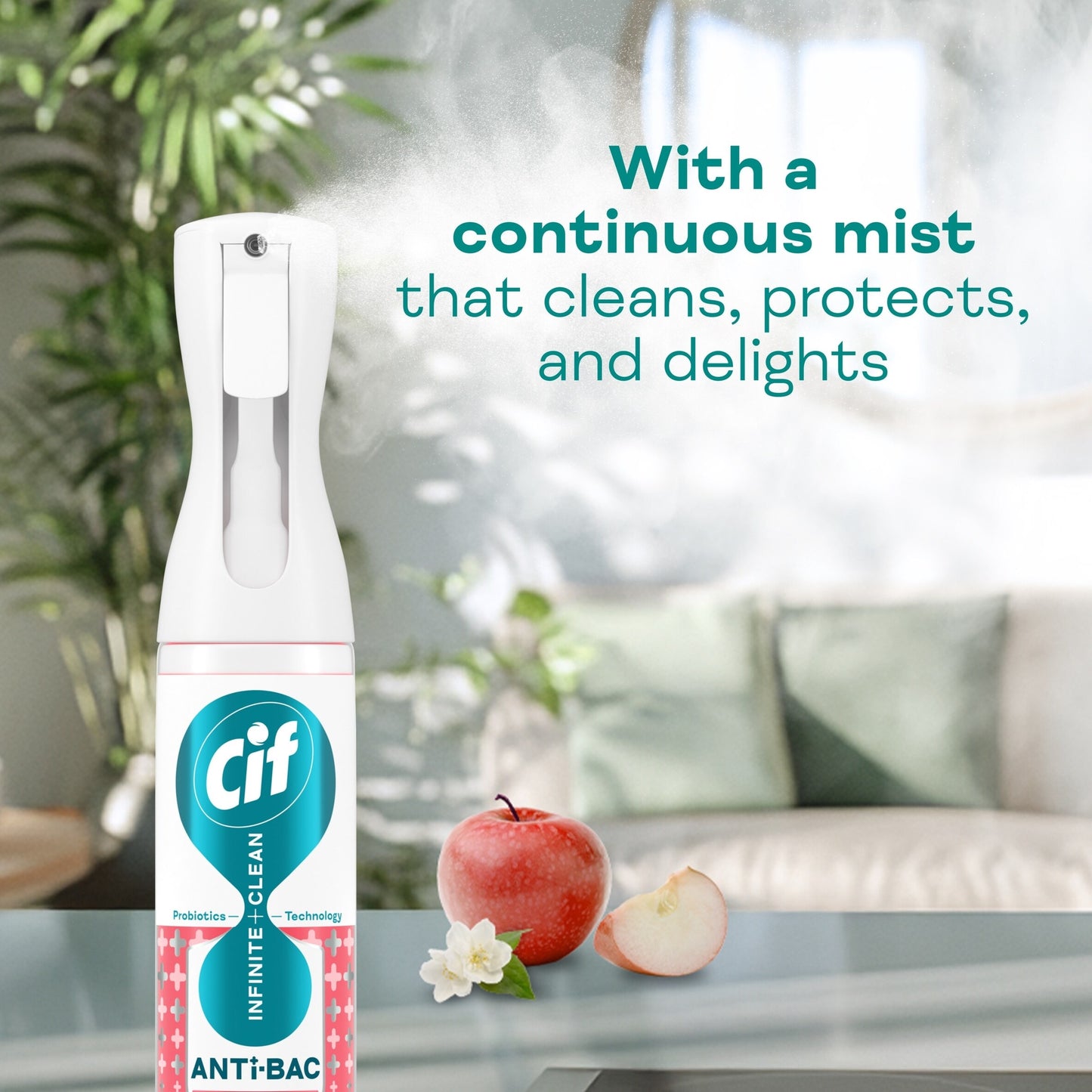 Cif Infinite Clean Antibacterial Cleaner Refill Apple & Jasmine 280 ml — image 4