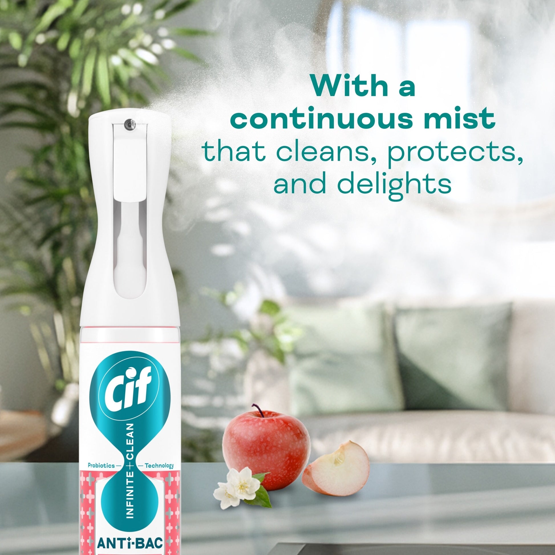 Cif Infinite Clean Antibacterial Cleaner Refill Apple & Jasmine 280 ml — image 4