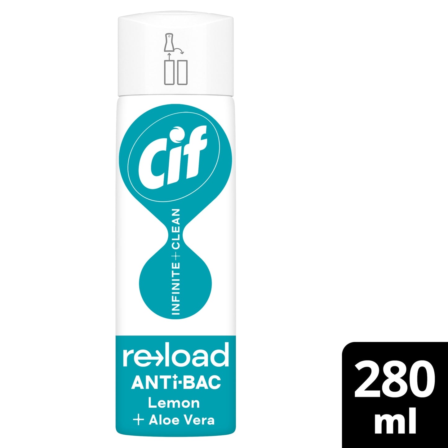 Cif Infinite Clean Antibacterial Cleaner Refill Lemon & Aloe Vera 280 ml — image 1