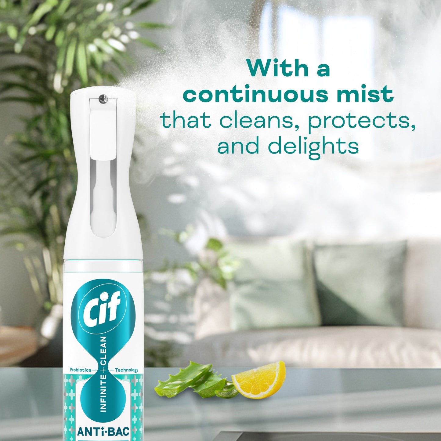 Cif Infinite Clean Antibacterial Cleaner Refill Lemon & Aloe Vera 280 ml — image 4