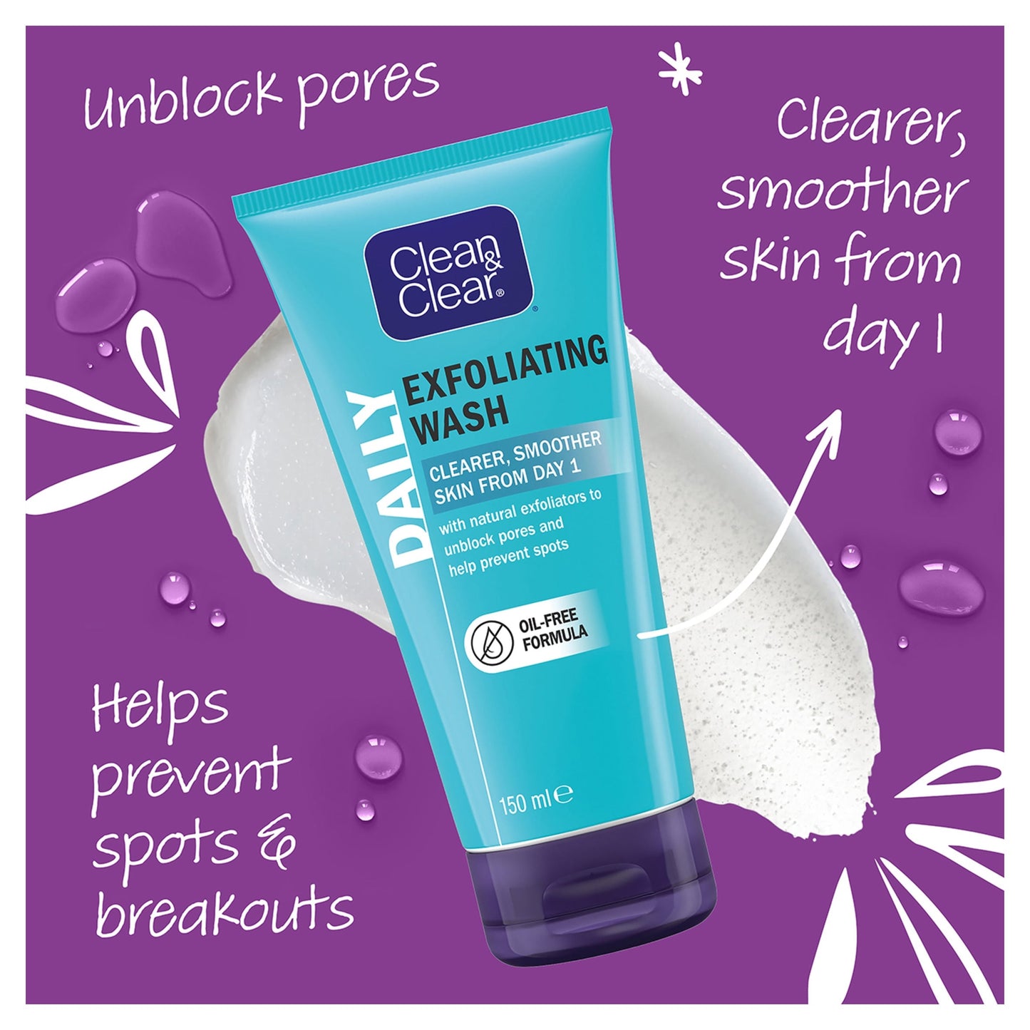 Clean & Clear Exfoliating Daily Wash Face Wash Scrub 150ml — image 4