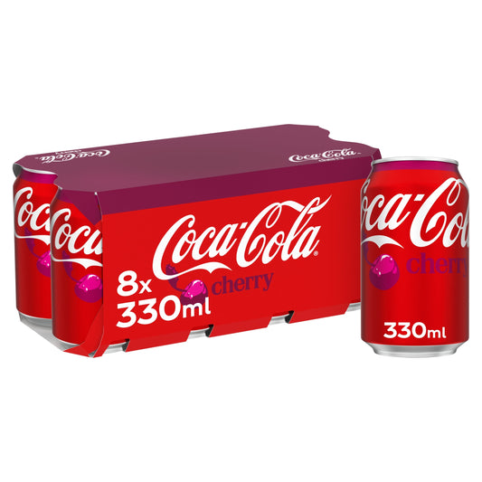 Coca-Cola Cherry Soft Drink Cans 8 x 330 mL — image 1