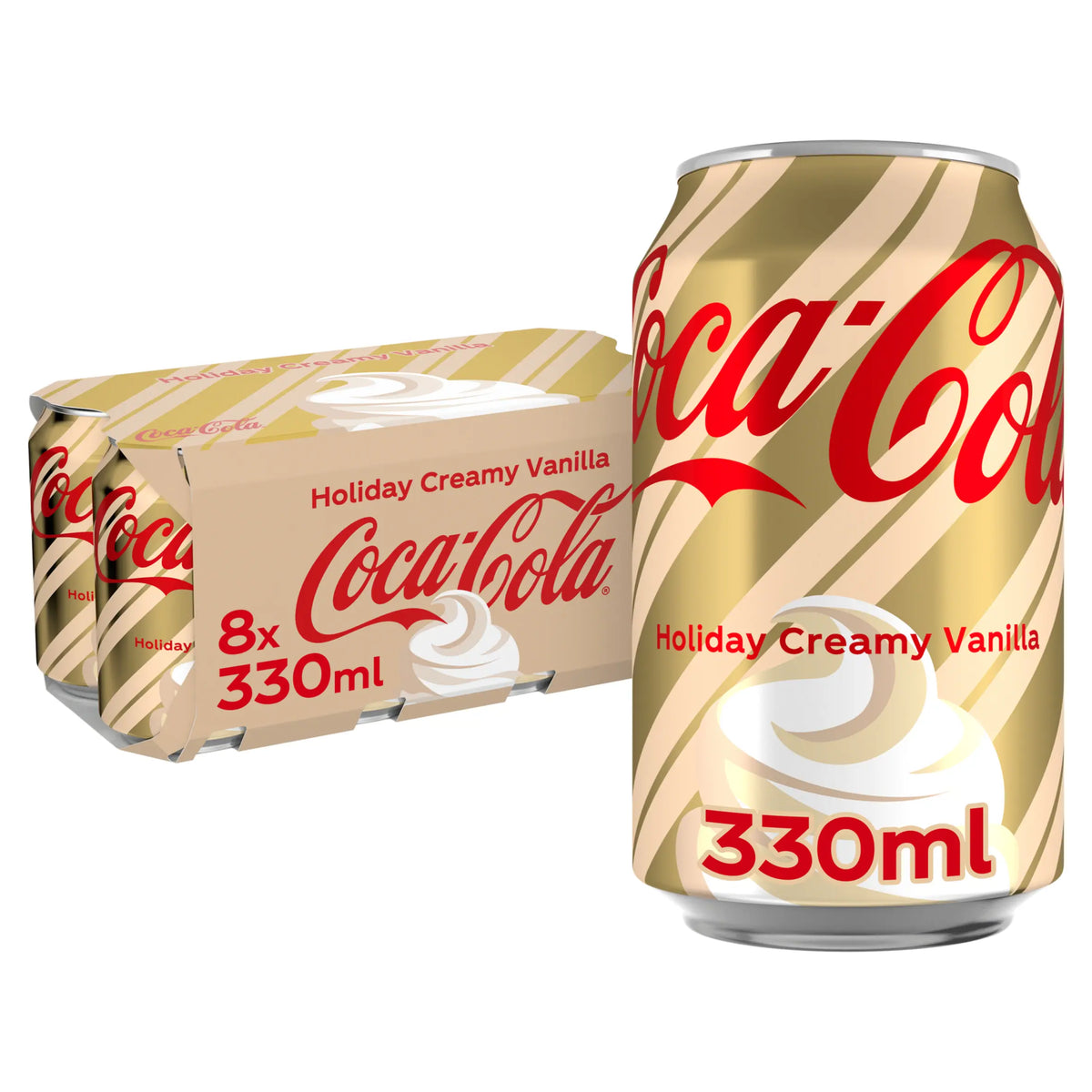 Coca Cola Holiday Creamy Vanilla 8x330ml — image 1