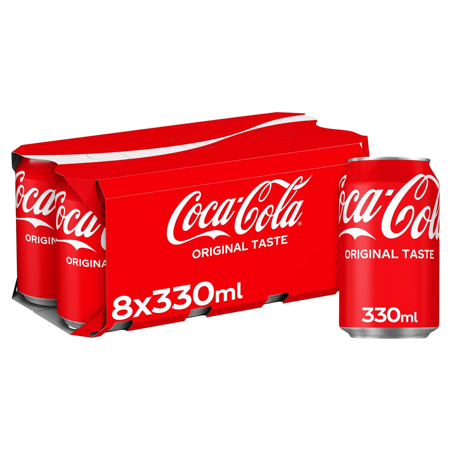 Coca-Cola Original Taste Soft Drink Cans 8 x 330 mL — image 1