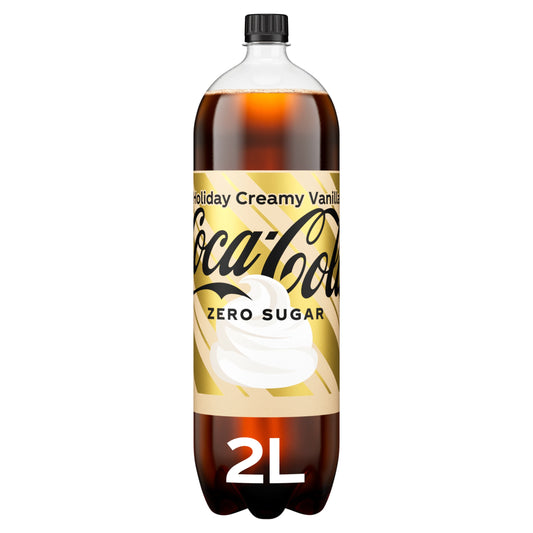 Coca Cola Zero Sugar Holiday Creamy Vanilla 2L — image 1