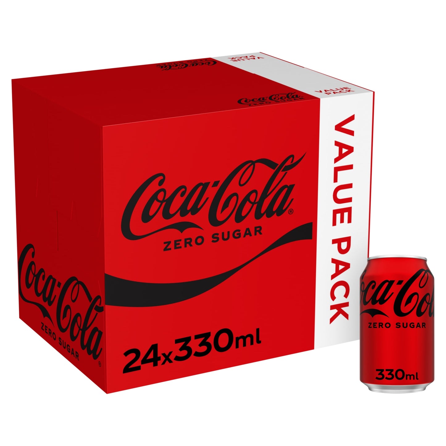 Coca-Cola Zero Sugar Soft Drink Cans 24 x 330 mL — image 1