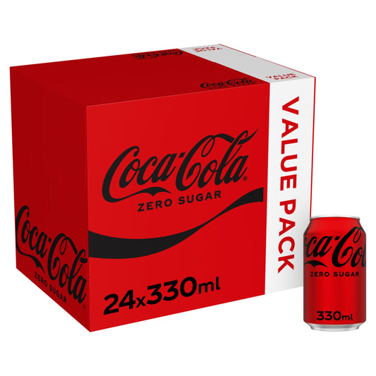 Coca-Cola Zero Sugar Soft Drink Cans 24 x 330 mL — image 1