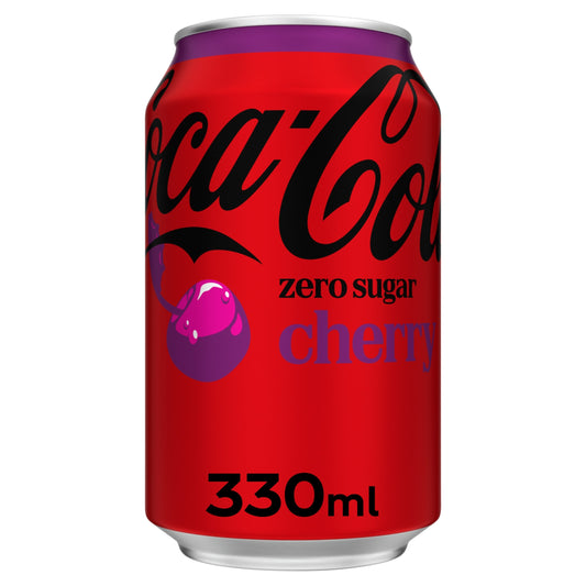 Coca-Cola Zero Sugar Soft Drink - Cherry 330ml — image 1