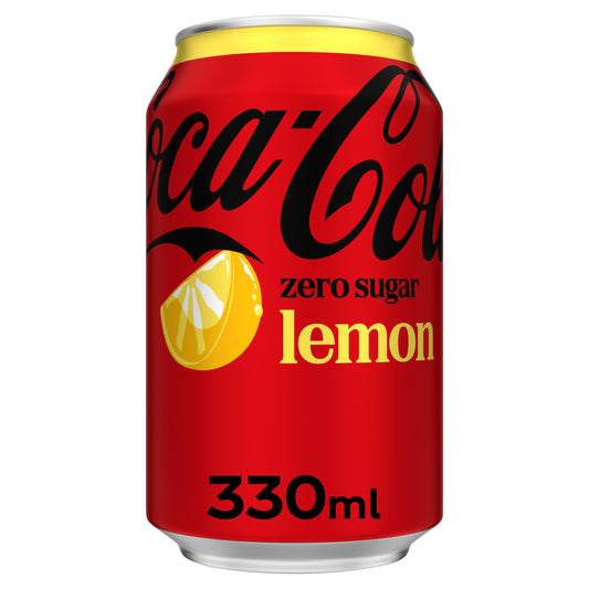 Coca-Cola Zero Sugar Soft Drink - Lemon 330ml — image 1