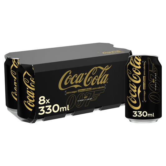 Coca-Cola Zero Sugar Zero Caffeine Soft Drink Cans 8 x 330 mL — image 1