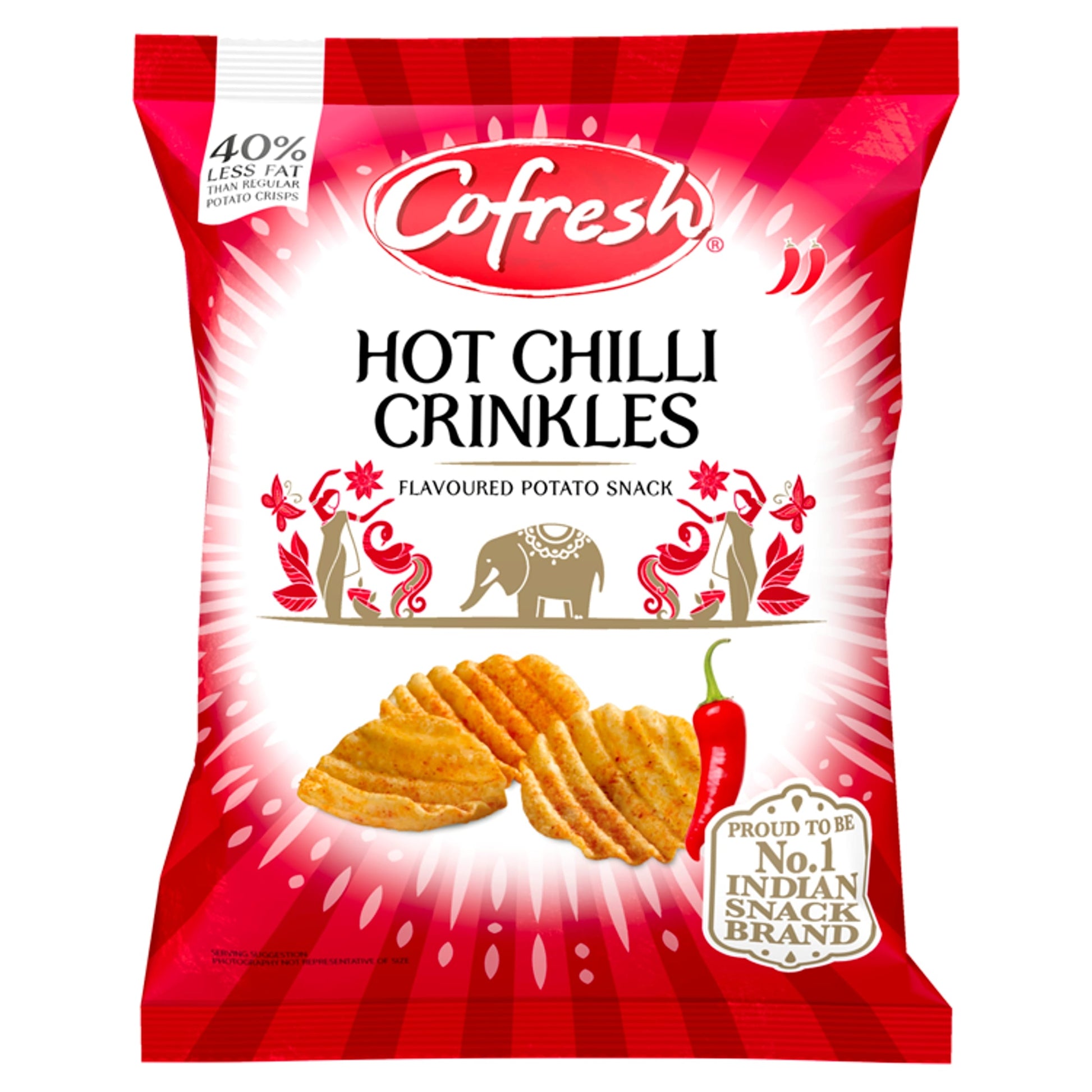 Cofresh Hot Chilli Potato Crinkles 80G — image 1