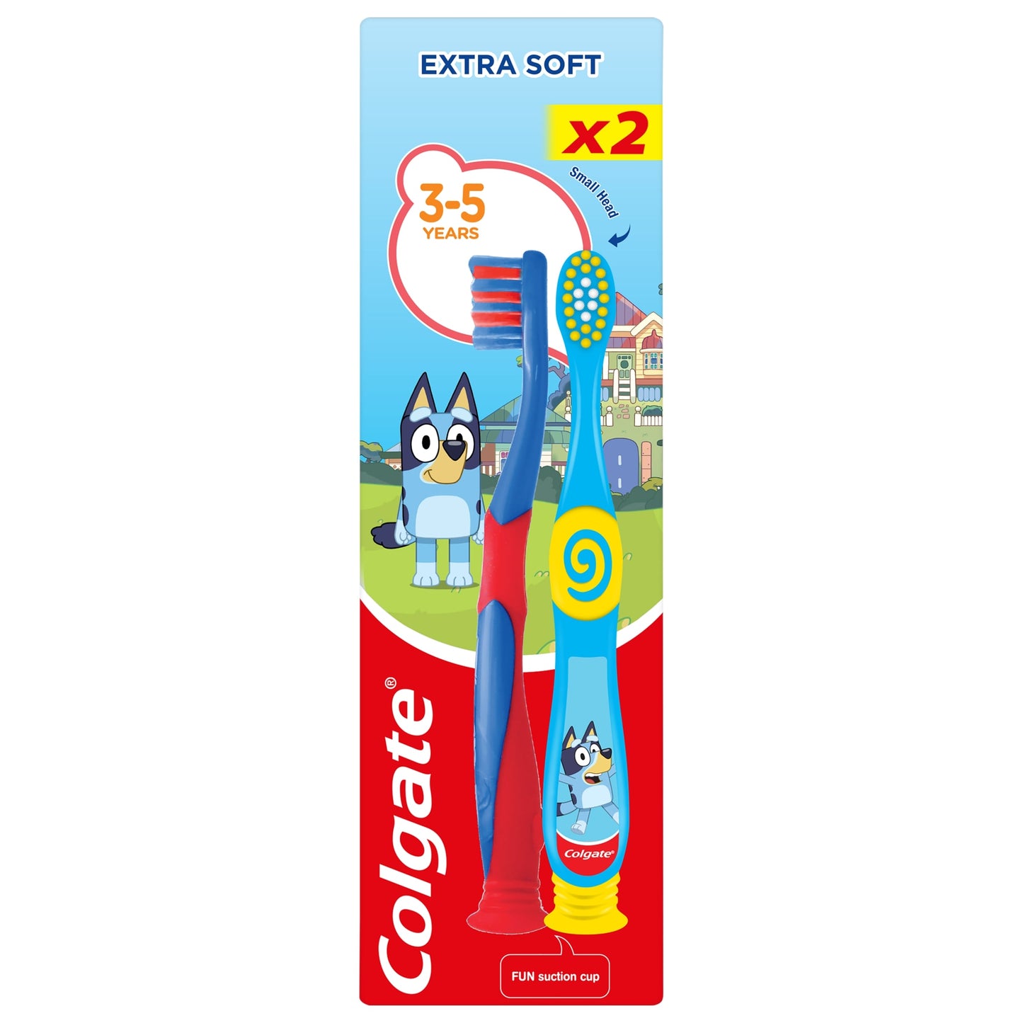 Colgate Kids 3-5 Years Bluey Extra Soft Manual Toothbrush 2 Pack — image 1