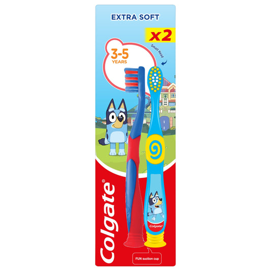 Colgate Kids 3-5 Years Bluey Extra Soft Manual Toothbrush 2 Pack — image 1