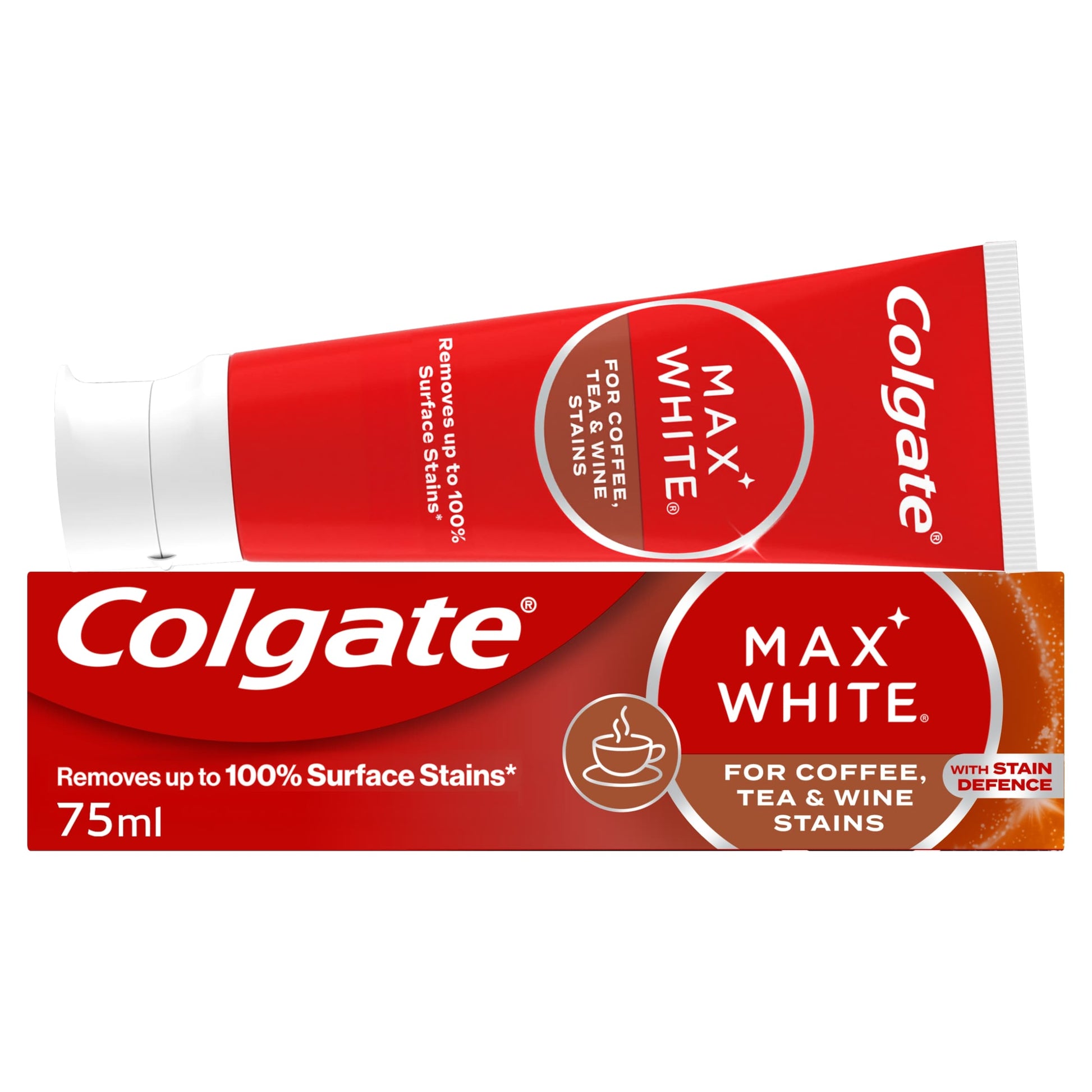 Colgate Max White For Coffee, Tea & Wine Stains Whitening Toothpaste 75ml — image 1