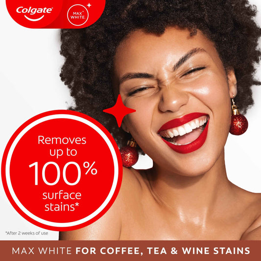 Colgate Max White For Coffee, Tea & Wine Stains Whitening Toothpaste