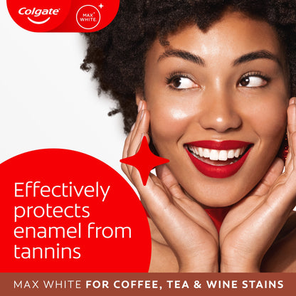 Colgate Max White For Coffee, Tea & Wine Stains Whitening Toothpaste 75ml — image 4