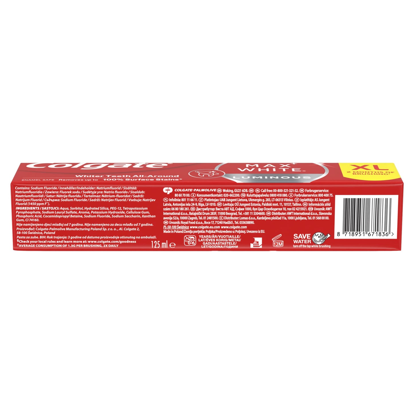 Colgate Max White Luminous Whitening Toothpaste 125ml — image 2