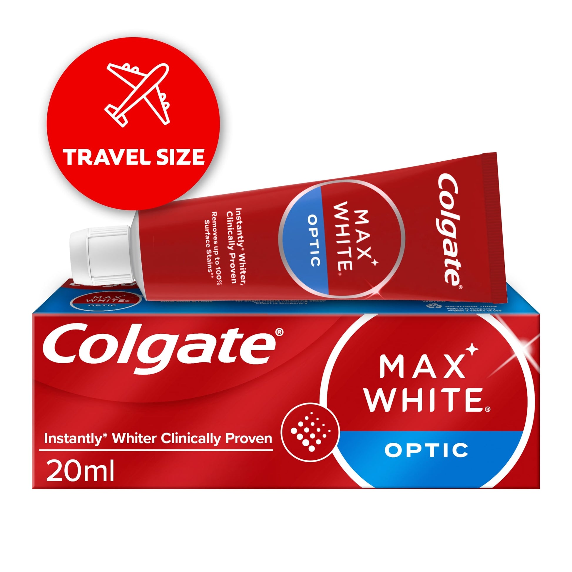 Colgate Max White One Optic Whitening Travel Toothpaste 20ml — image 1