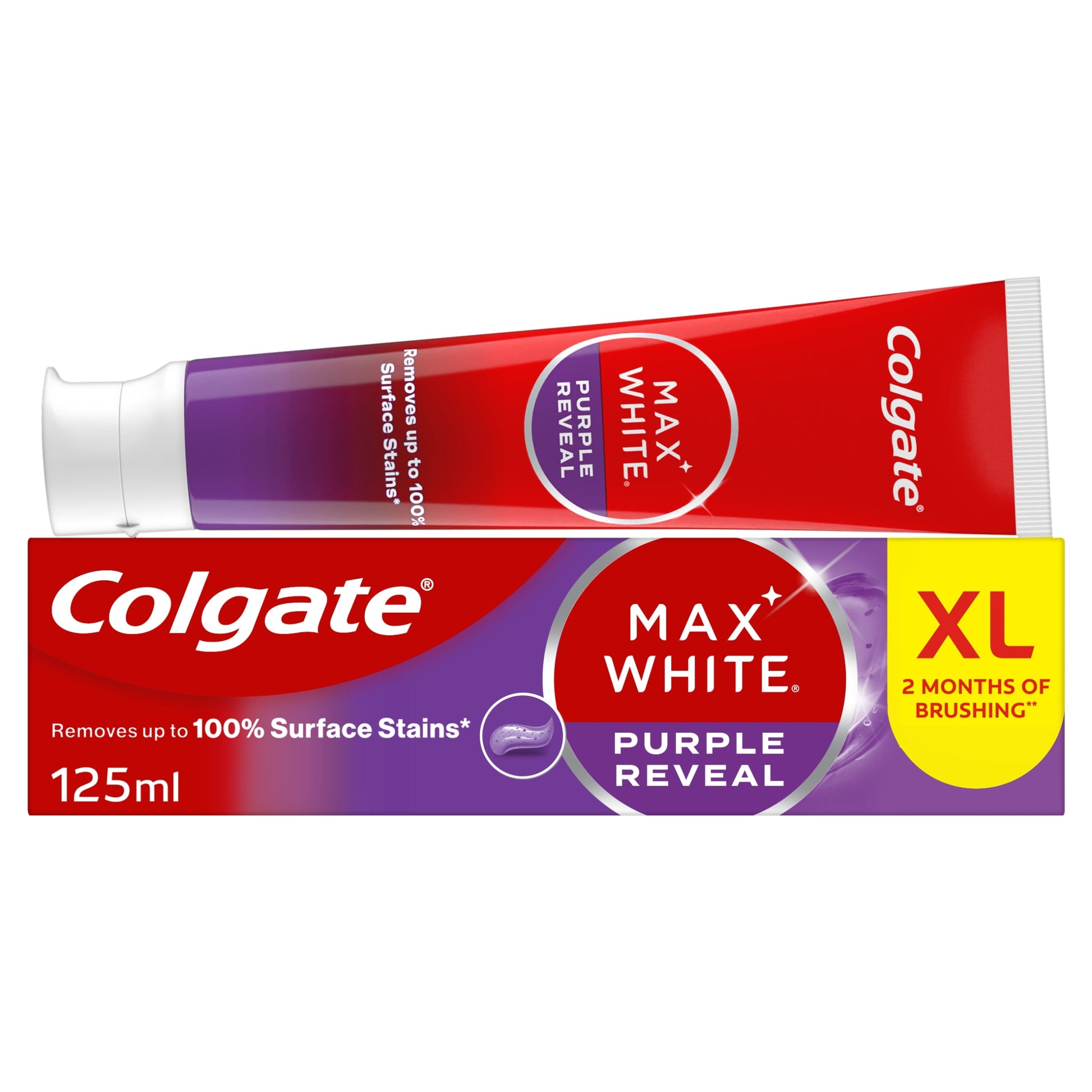 Colgate Max White Purple Reveal Whitening Toothpaste 125ml — image 1