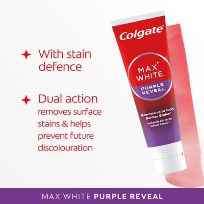 Colgate Max White Purple Reveal Whitening Toothpaste 125ml — image 5