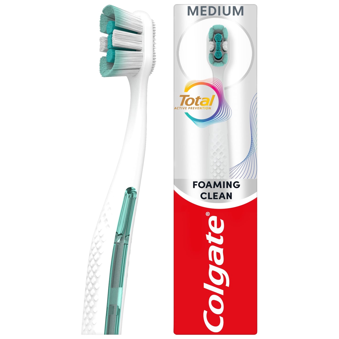 Colgate Total Active Prevention Foaming Clean Medium Toothbrush 1 Pack — image 1