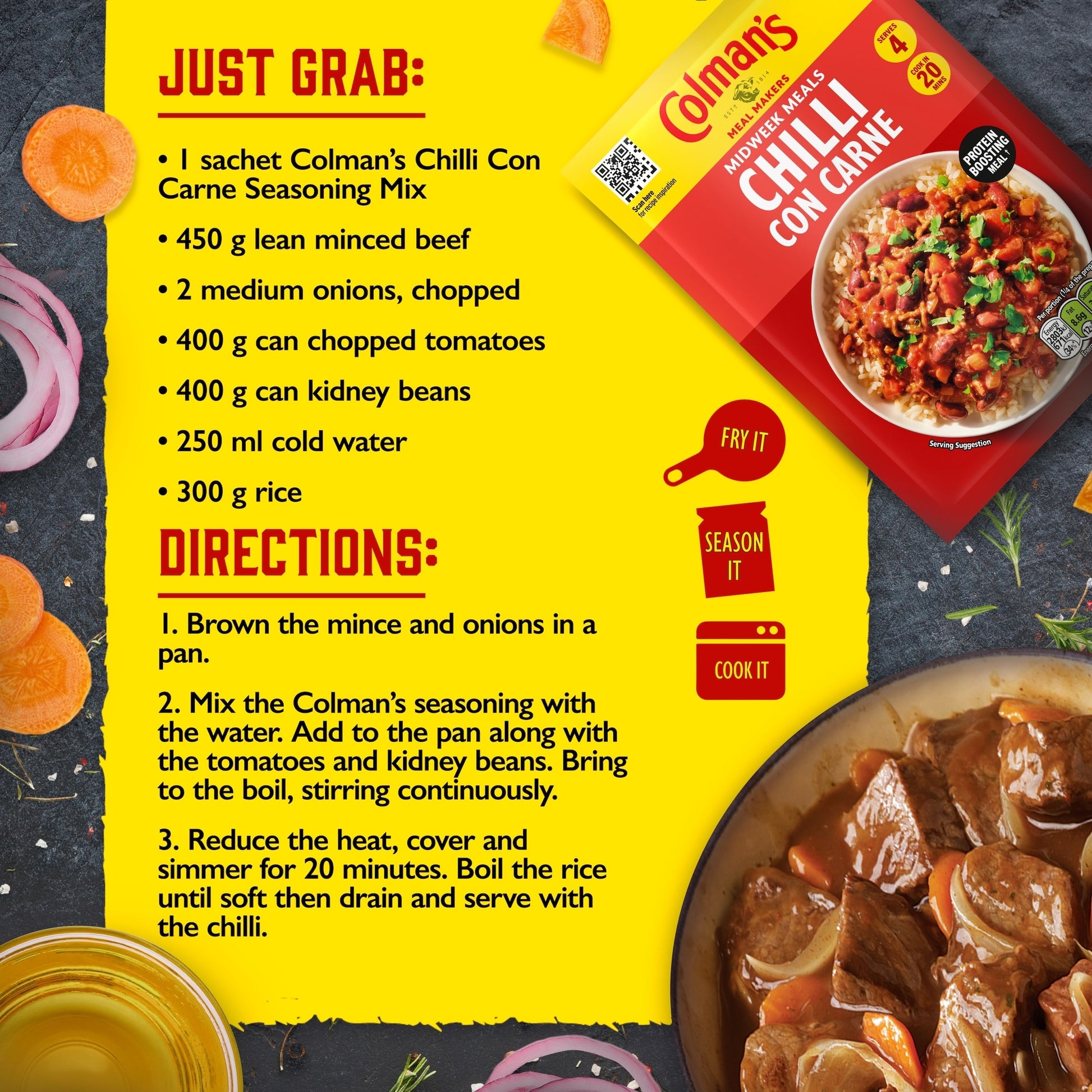 Colman's Chilli Con Carne Recipe Mix 50G — image 4