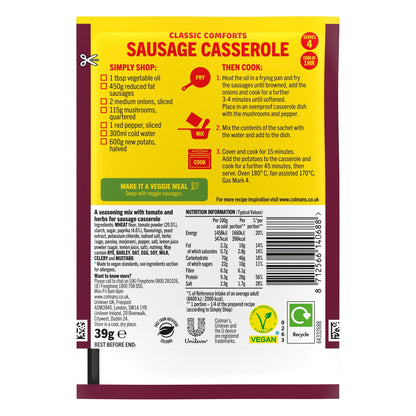 Colman's Sausage Casserole Recipe Mix 39G — image 2