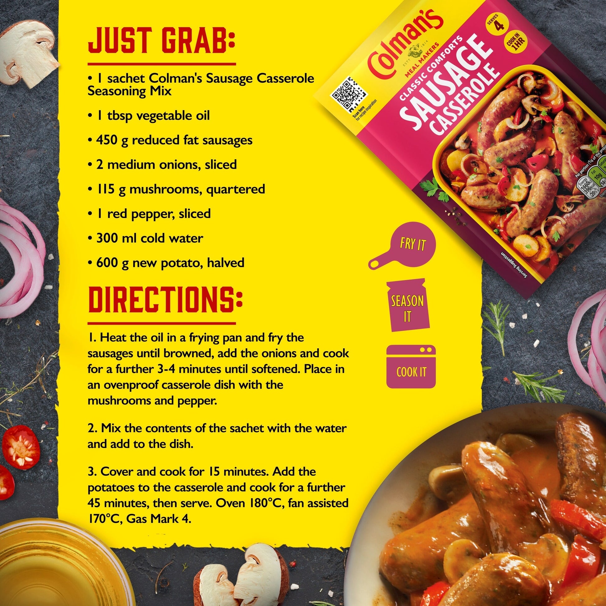 Colman's Sausage Casserole Recipe Mix 39G — image 4