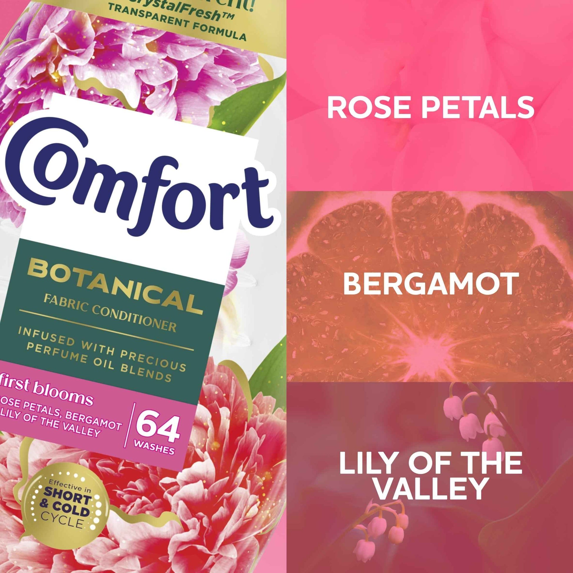 COMFORT Botanical First Blooms Fabric Conditioner 64 Wash 960ml