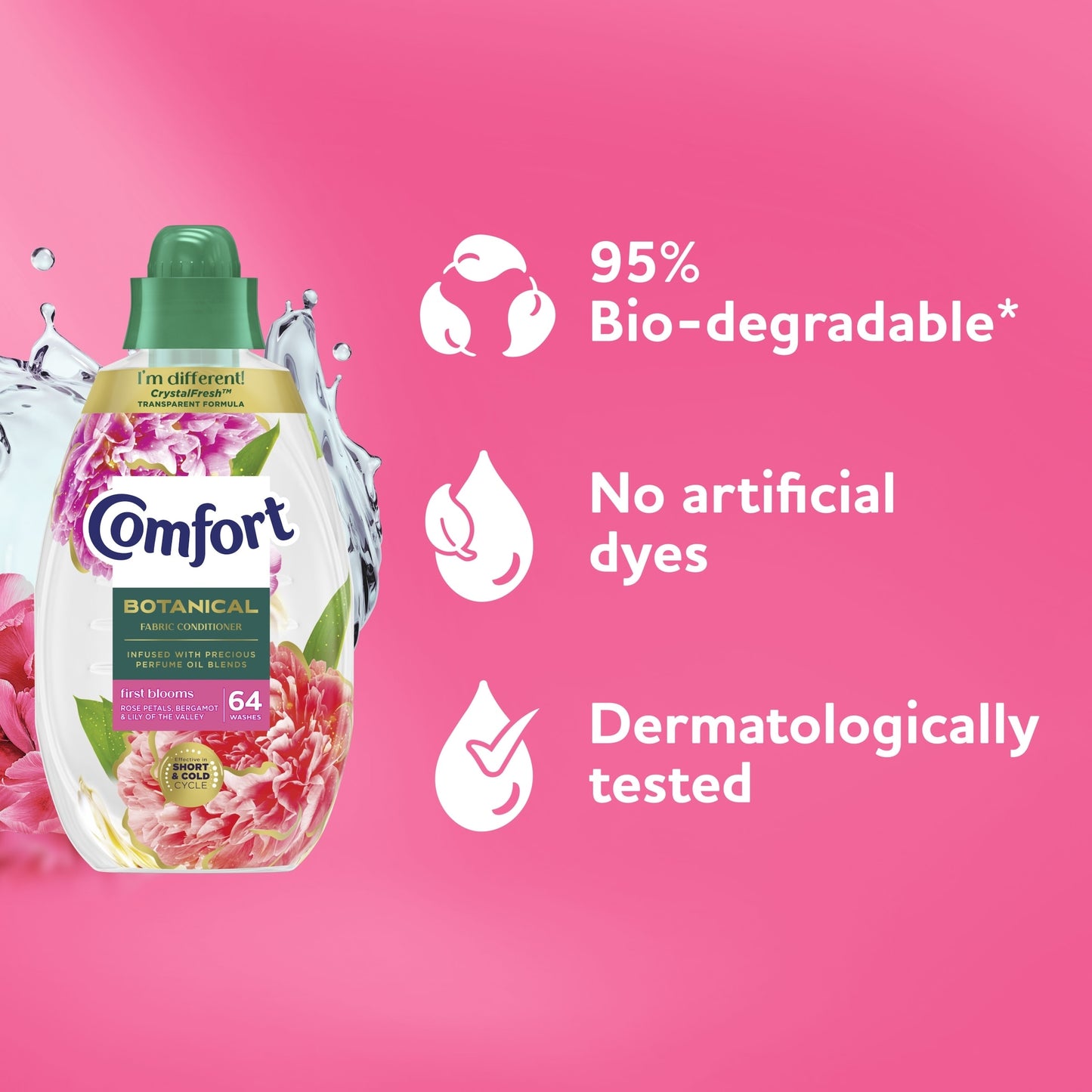 Comfort Botanical First Blooms Fabric Conditioner 64 Wash 960ml — image 4