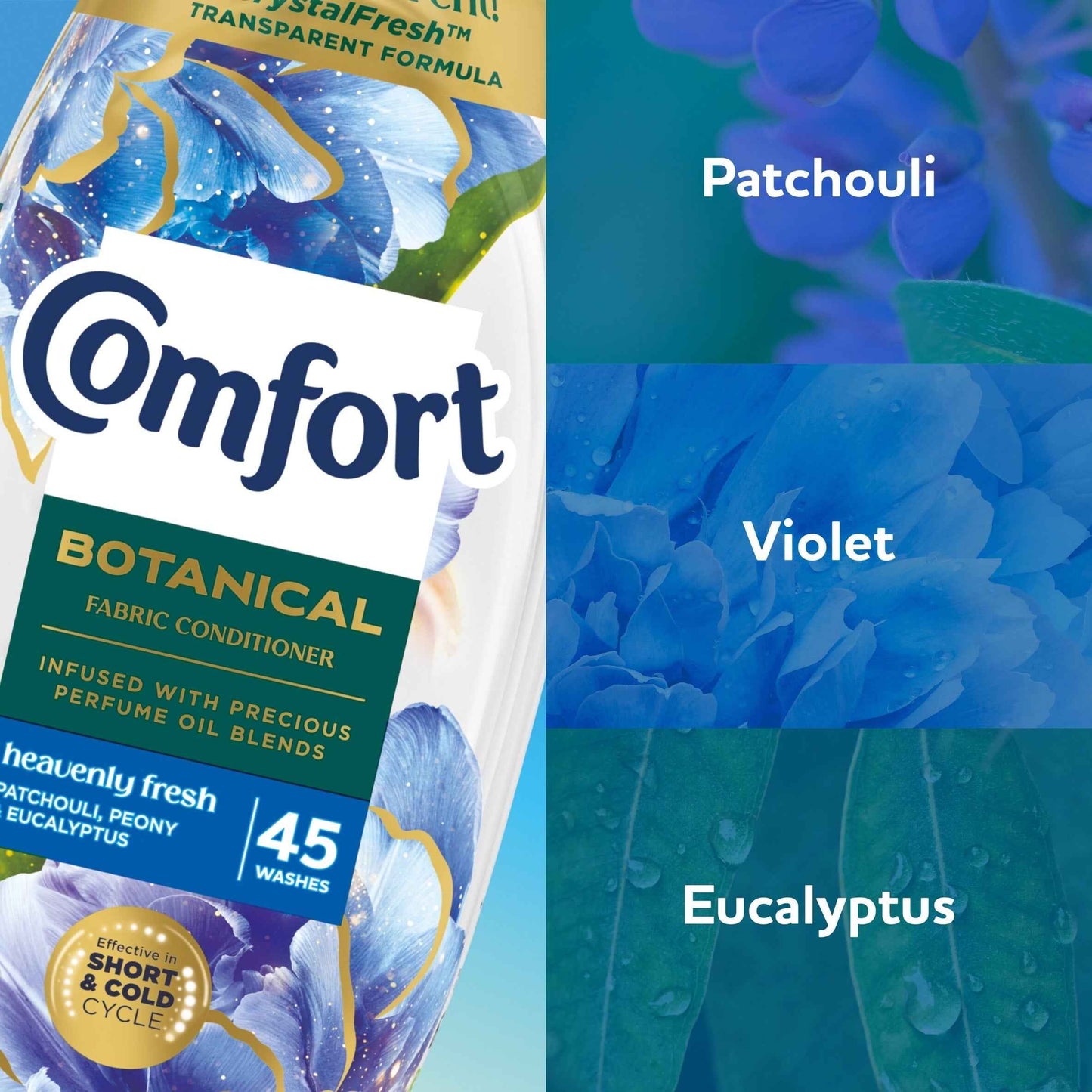 COMFORT Botanical Heavenly Fresh Fabric Conditioner 45 Washes 675ml