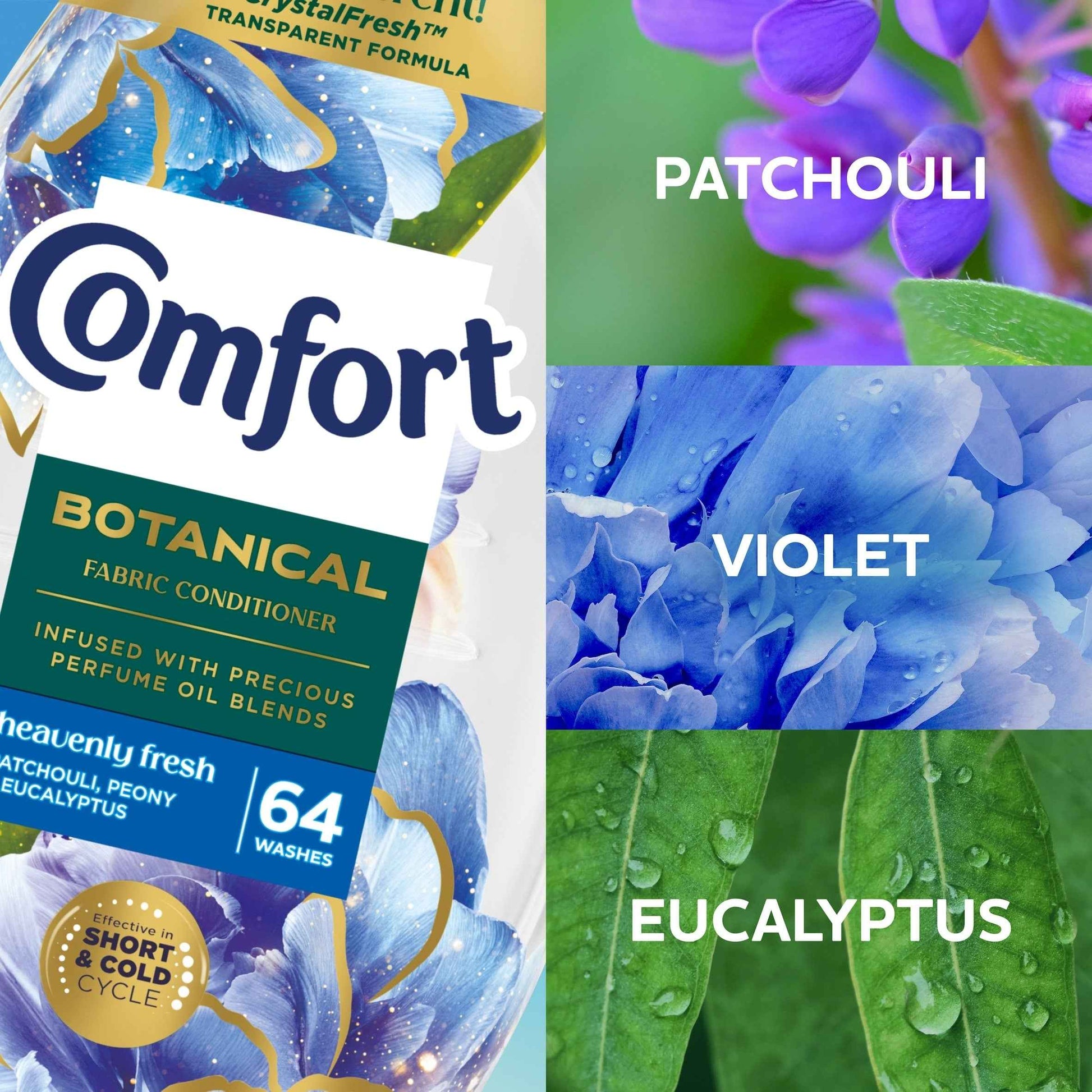 COMFORT Botanical Heavenly Fresh Fabric Conditioner 64 Wash 960ml