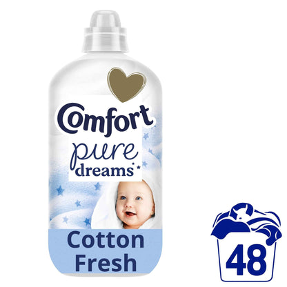 COMFORT Pure Dreams Fabric Conditioner Cotton Fresh 48 Washes 1440ml