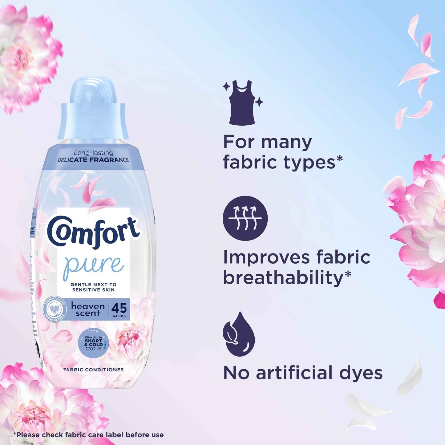 COMFORT Pure Heaven Scent Fabric Conditioner 45 Washes 675ml