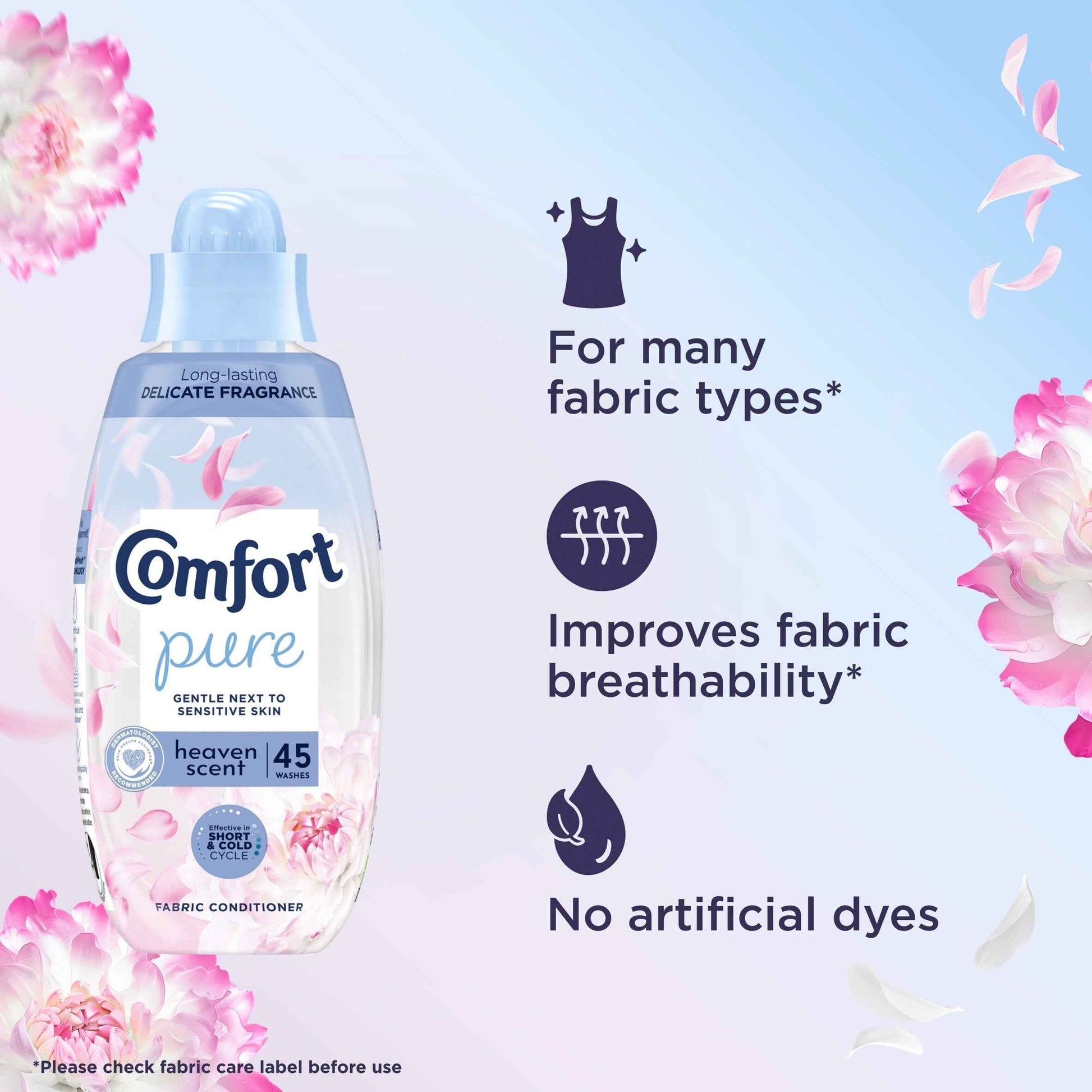 COMFORT Pure Heaven Scent Fabric Conditioner 45 Washes 675ml