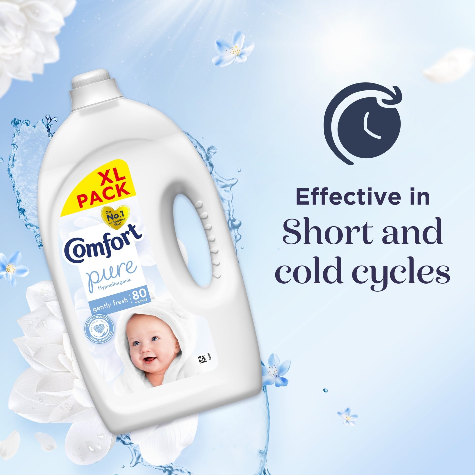 Comfort Pure Sensitive Gently Fresh Fabric Conditioner 80 Washes 2400ml — image 5