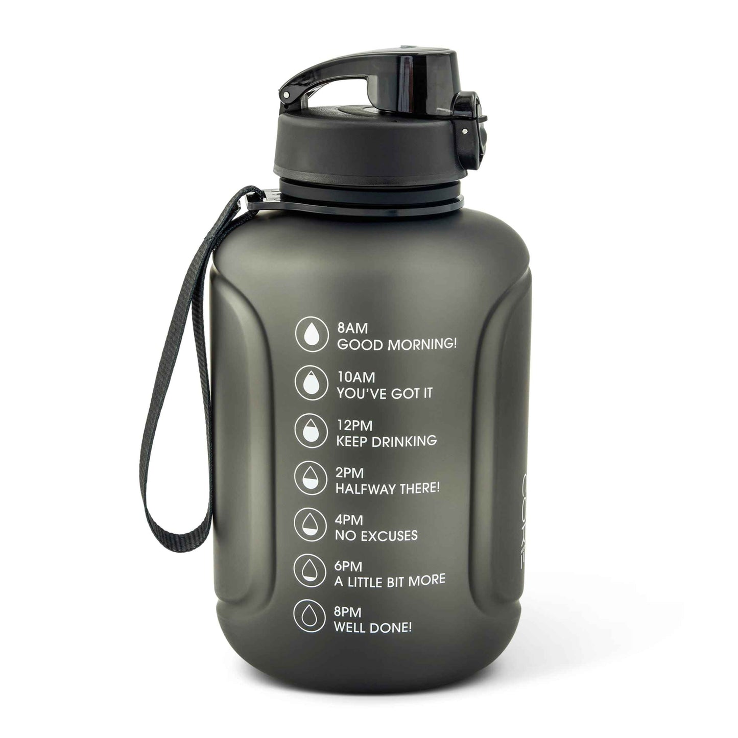 CORE KITCHEN Black Plastic Barrel Water Bottle 1.5l