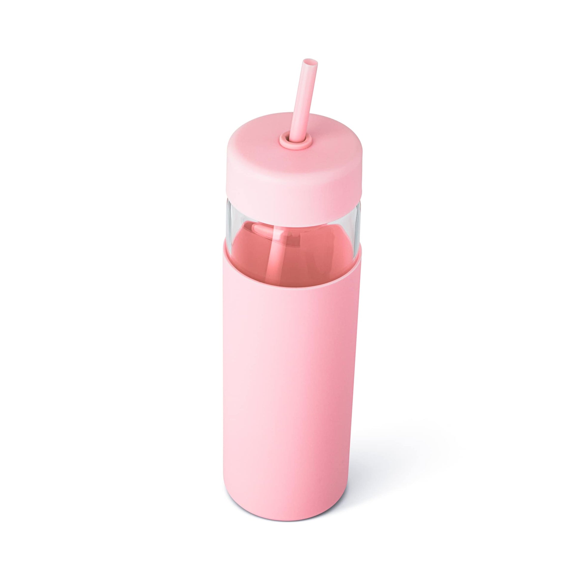 Core Kitchen Swing Glass Water Bottle Tumbler With Straw Pink 710ml — image 3