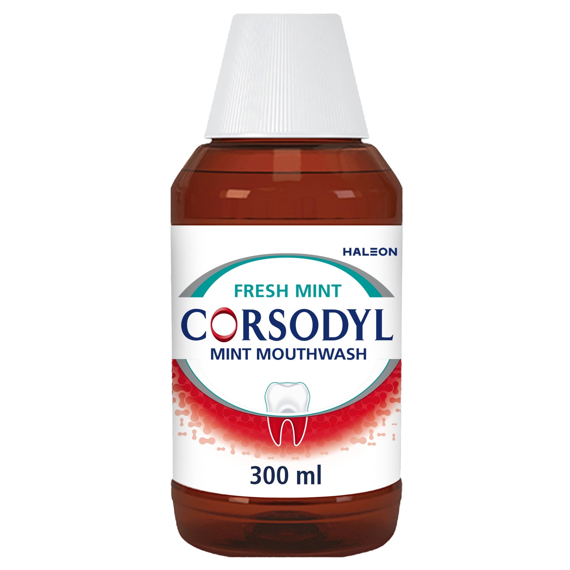 Corsodyl Medicated Antibacterial Mouthwash Fresh Mint, 300ml — image 1