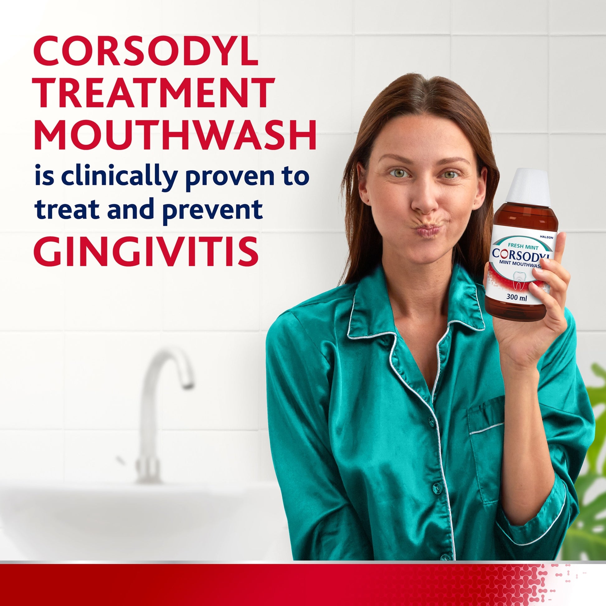 Corsodyl Medicated Antibacterial Mouthwash Fresh Mint, 300ml — image 3