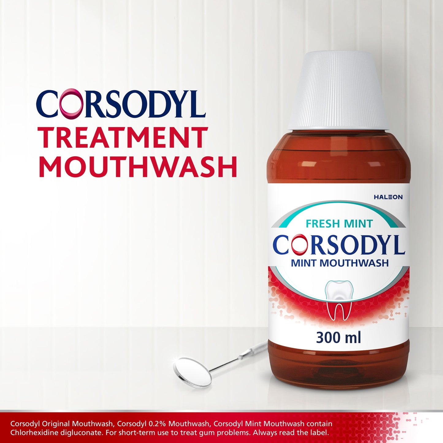 Corsodyl Medicated Antibacterial Mouthwash Fresh Mint, 300ml — image 5