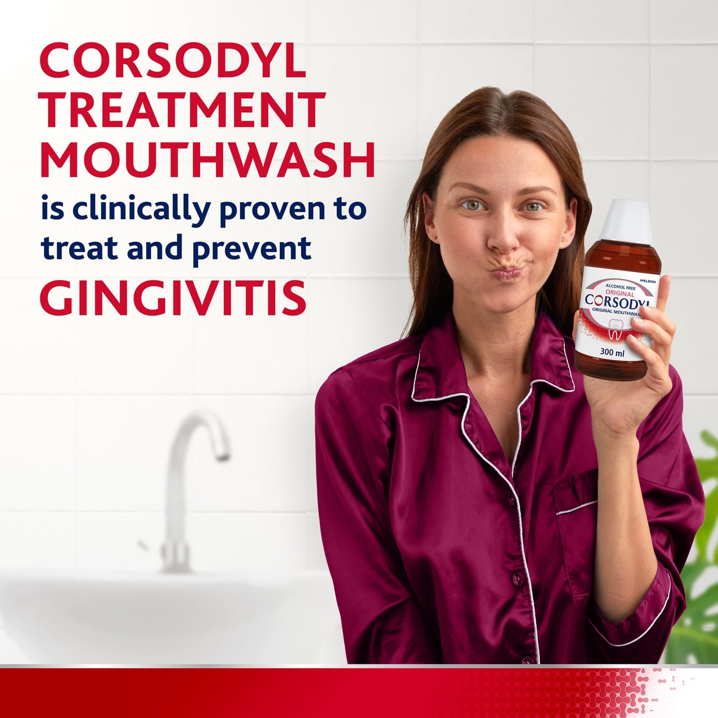Corsodyl Medicated Antibacterial Mouthwash Original Alcohol Free 300ml — image 3